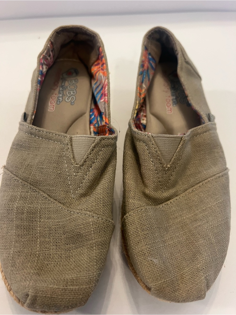 Skechers Slip-On Canvas Loafers in taupe